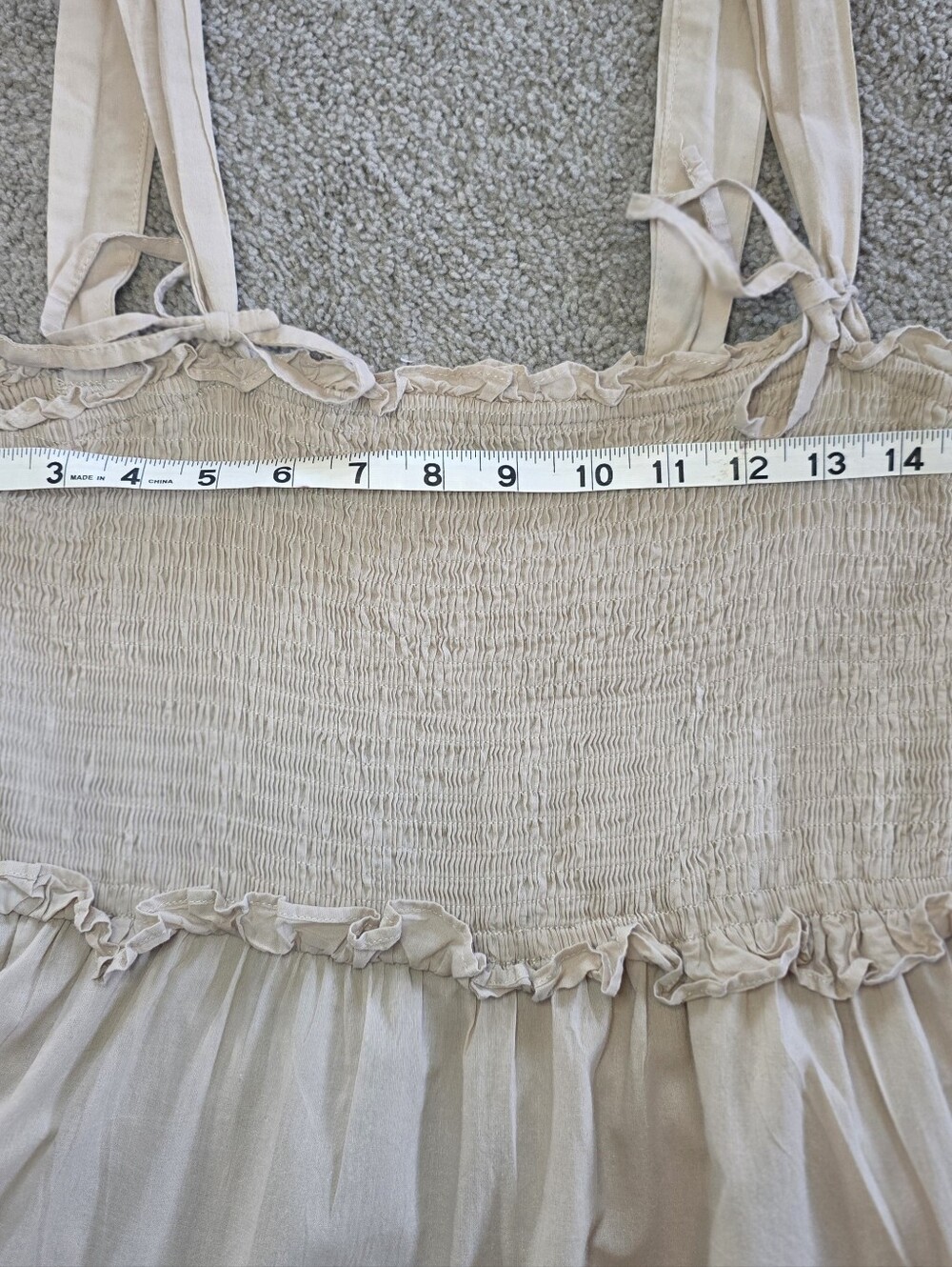 ✨Jacquie the Label Tan Tiered Sundress – Women’s Medium - Picture 11 of 13
